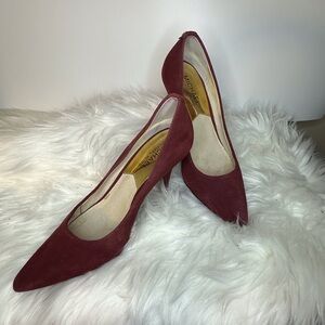 Michael Kors Red Suede Stiletto Heels